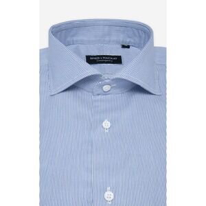 Spier & Mackay Classic Fit Blue Stripe Shirt Cotton Button Down 17.5 NEW